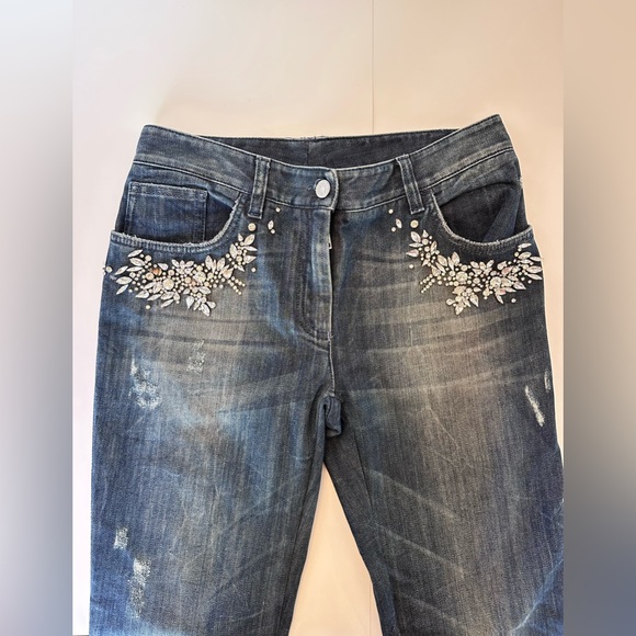 Dolce & Gabbana distressed bejeweled jeans - Picture 1 of 16